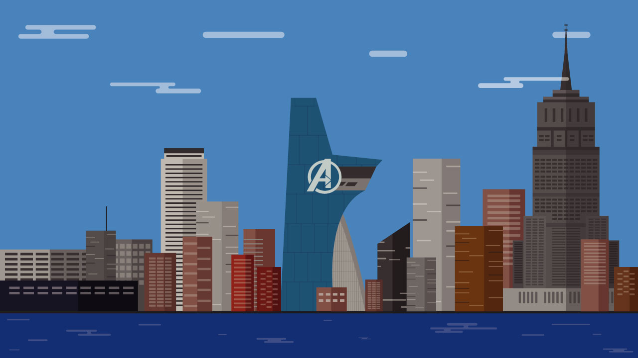 Parallax vector of Marvel Cinematic Universe's New York City